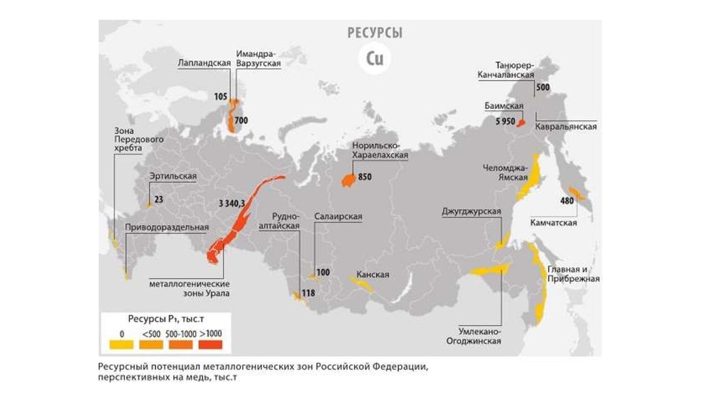 Карта россии руд