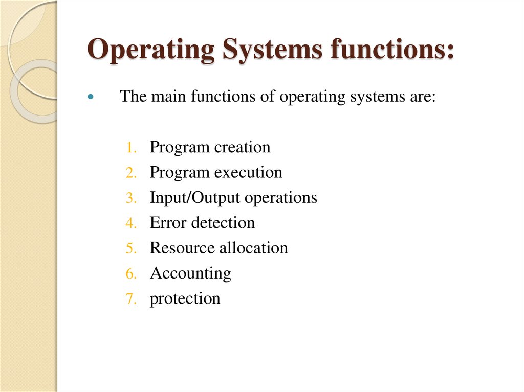 Function operate