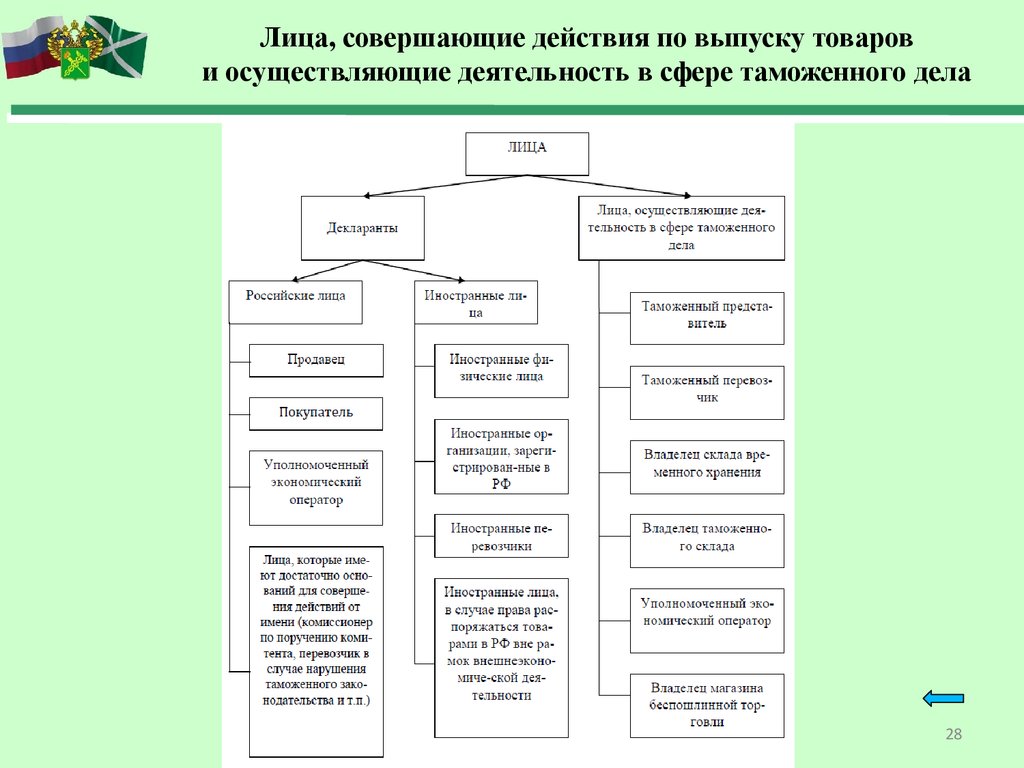 Выпуск товаров таможенно право