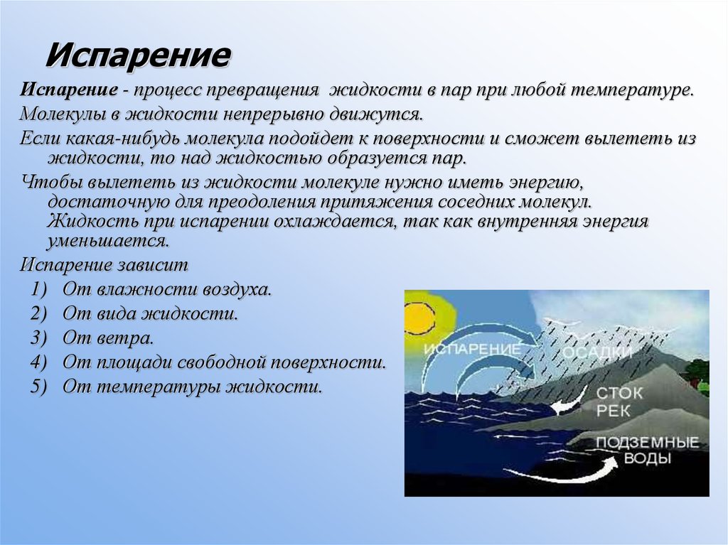 Испарение воды примеры. Испарение. Процесс испарения. Процесс испарения в природе. Процесс испарения воды в природе.