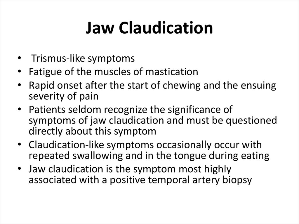 Giant Cell Arteritis Online Presentation