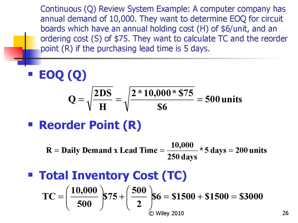 Independent Demand Inventory Management Online Presentation