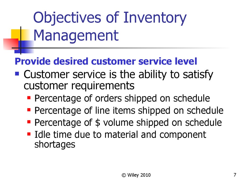 What Are The Objectives Of Inventory Control