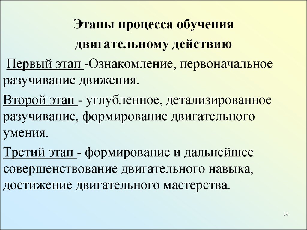 Обучение двигательным действиям. Психические процессы в обучении двигательным действиям картинки.