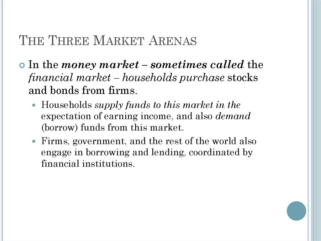 The Three Market Arenas