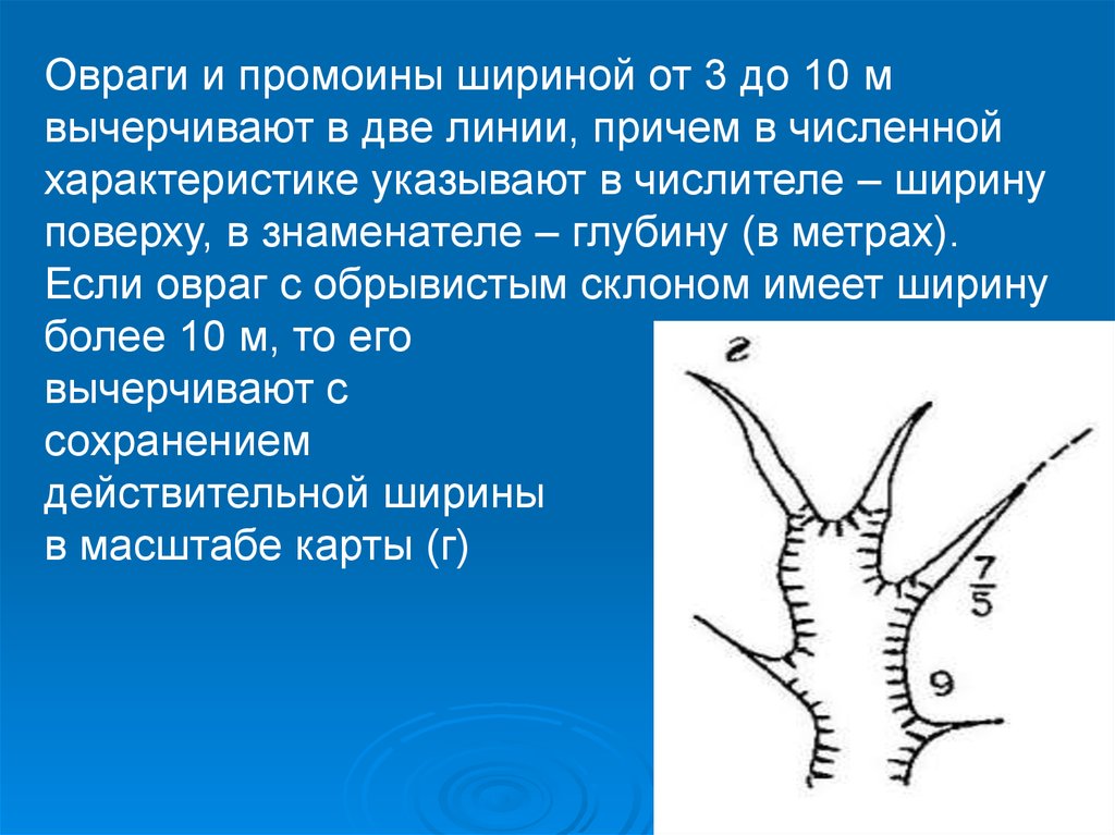 Две линии. Характеристика промоины. Глубина промоины. Характеристика протяженных промоин. Характеристика промоины еа топо.