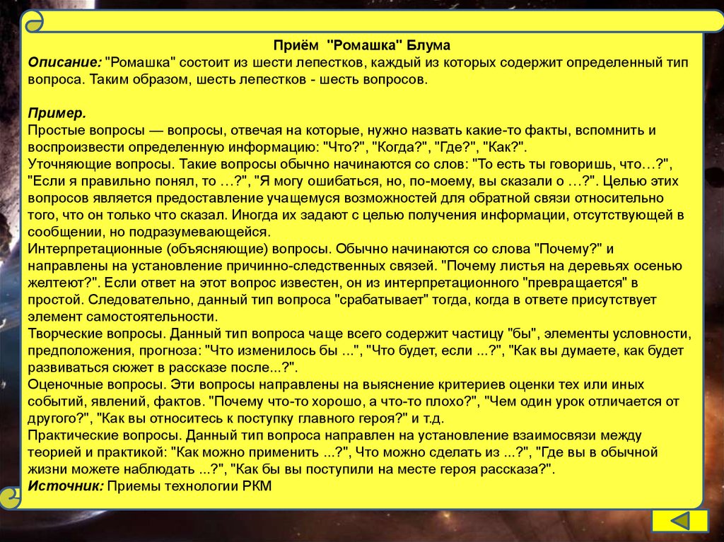 Расскажи источник. Ромашка Блума примеры в начальной школе. Кубик Блума примеры.