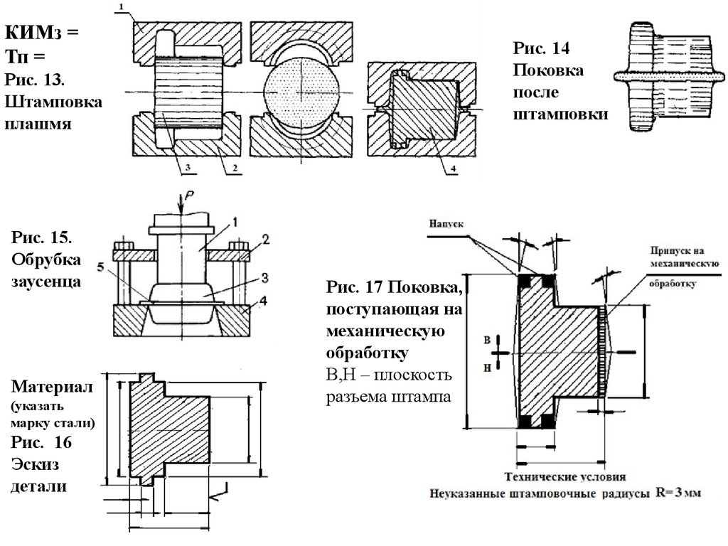 Разработка чертежа штамповки