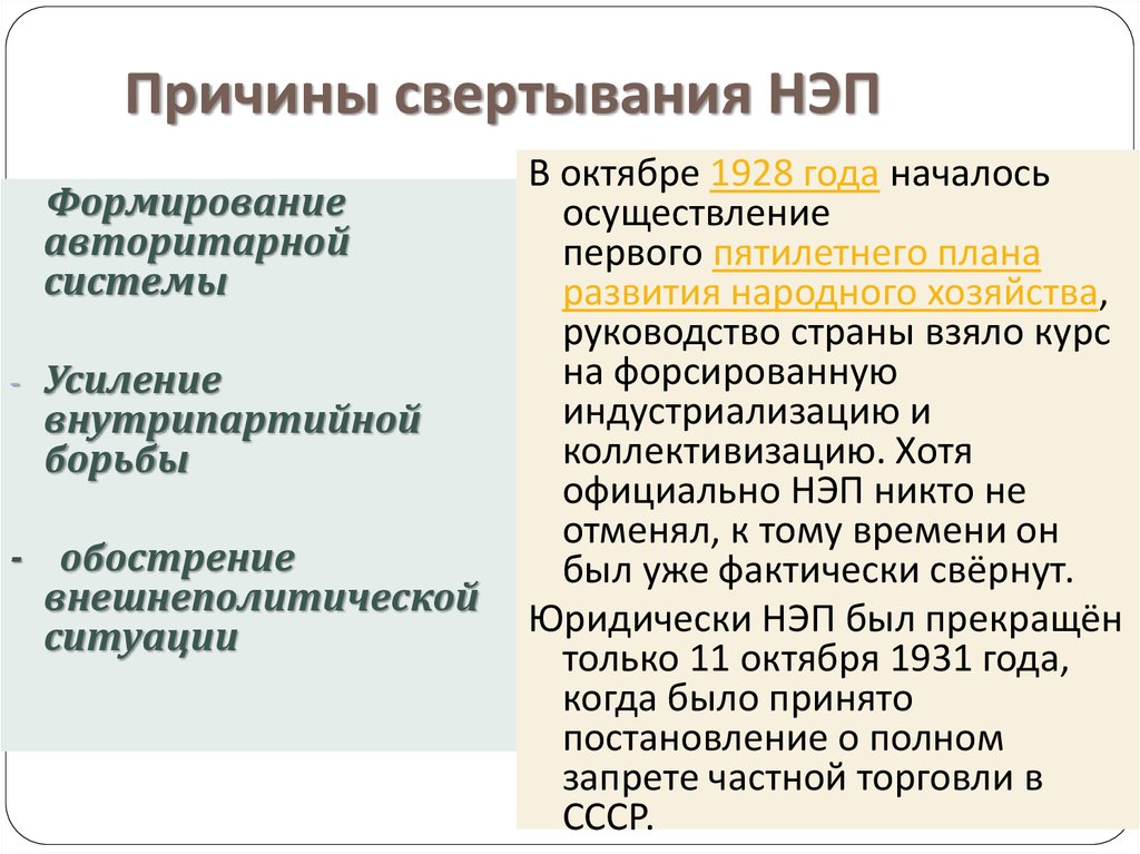 В нэповскую экономику внедрялись элементы долгосрочного планирования первым был план