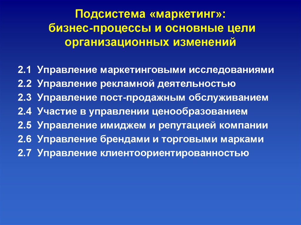 Подсистема целей. 47.Управление организационными изменениями. Основные источники. Управляемый имидж является целью деятельности специалиста в области.