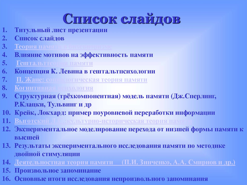 Темы презентаций список. Слайд со списком. Список для презентации.