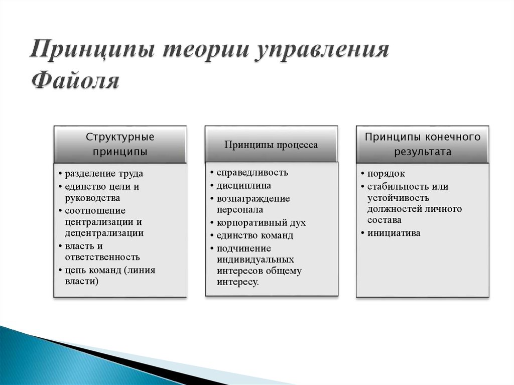 Принцип теории организации