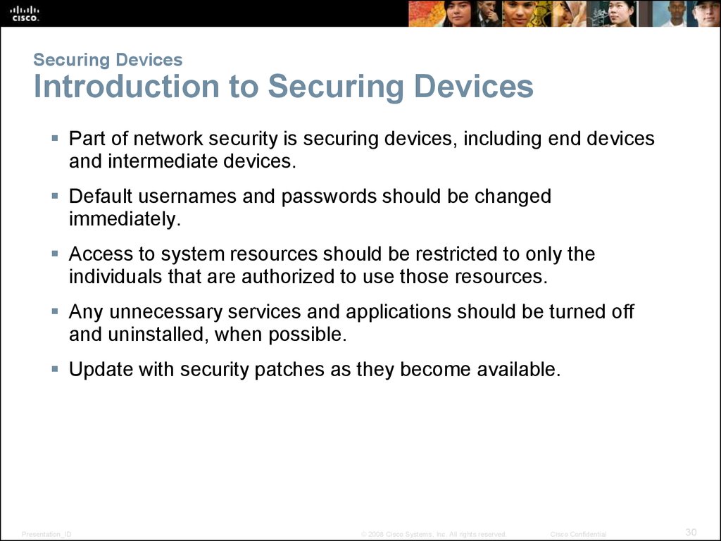 Securing Devices Introduction to Securing Devices