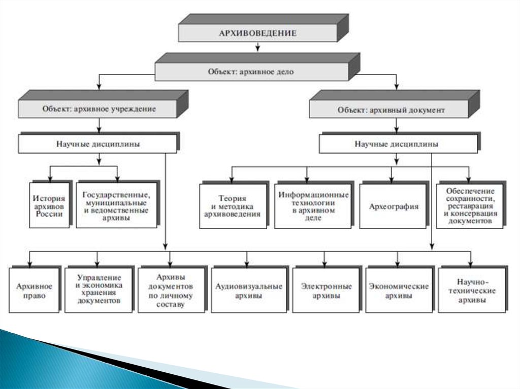 Составление схемы управления архивным делом