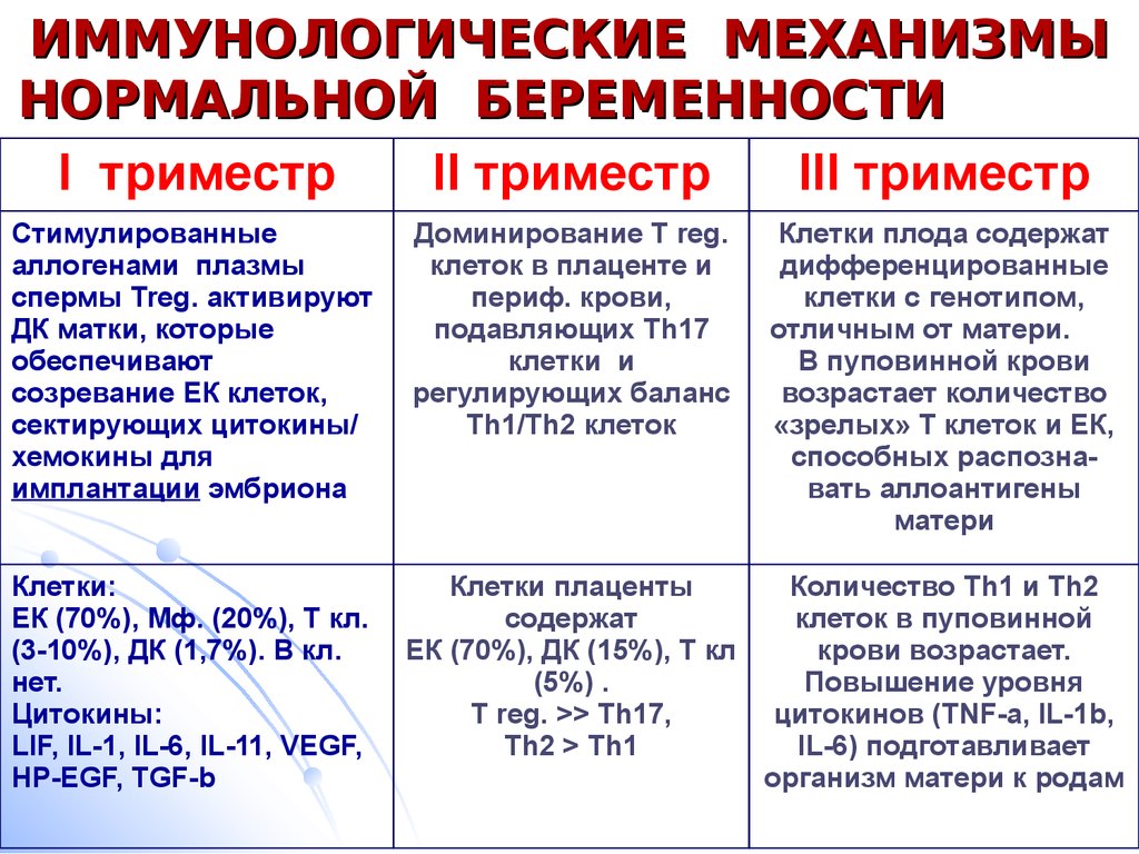 Иммунология беременности презентация