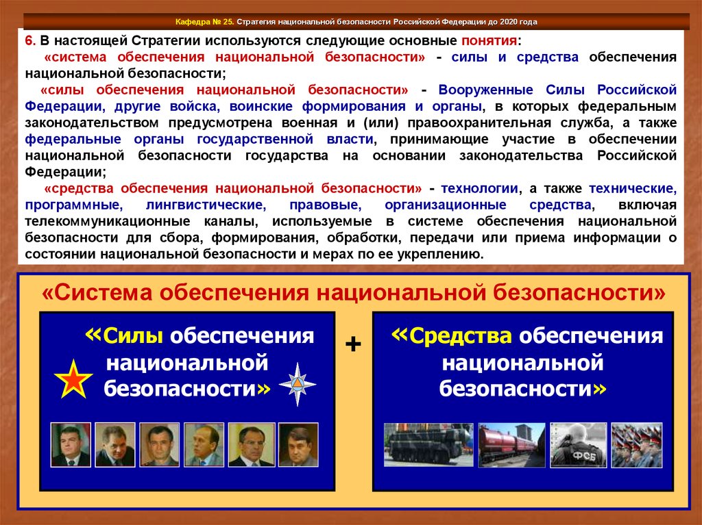 Национальной безопасности 6. Стратегия национальной безопасности Российской Федерации. Стратегия национальной безопасности Российской Федерации до 2020 года. Основные понятия стратегии национальной безопасности. Стратегия обеспечения безопасности.