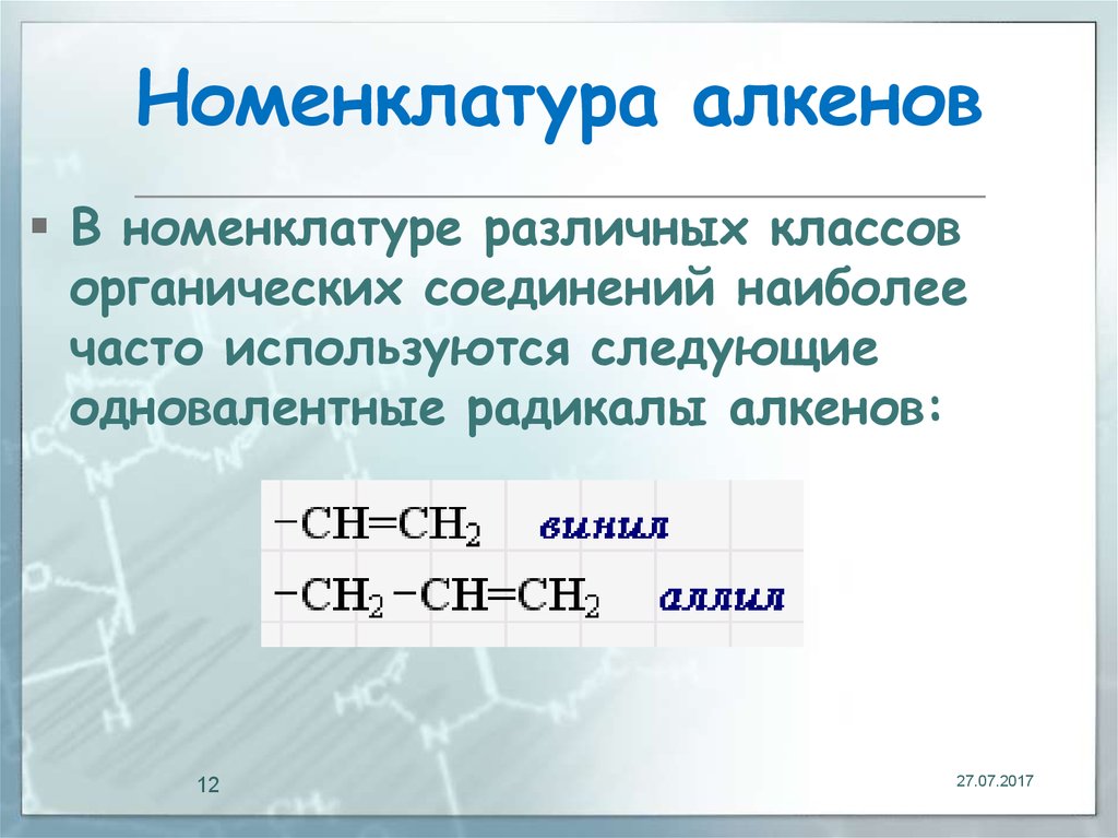 Алкены основное