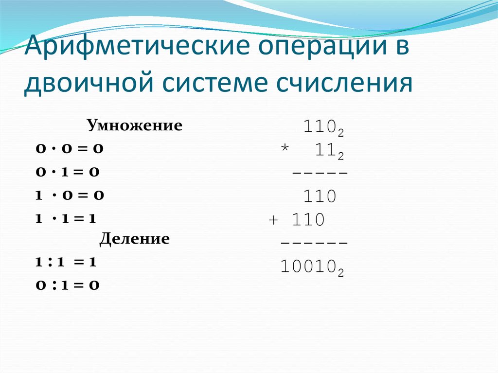 Арифметические операции умножение деление. Арифметические операции в двоичной системе счисления. Арифметические операции в позиционных системах счисления. Система счисления арифметические операции в двоичной системе. Арифметические операции в позиционных системах счисления сложение.