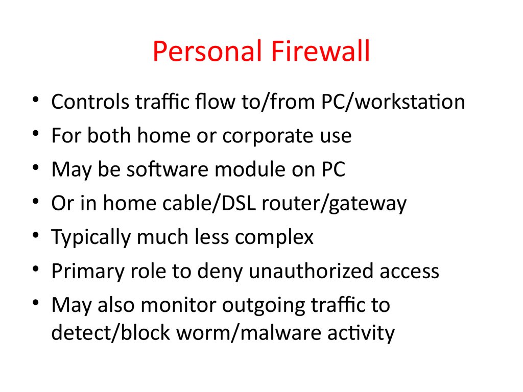 Host-Based Firewalls