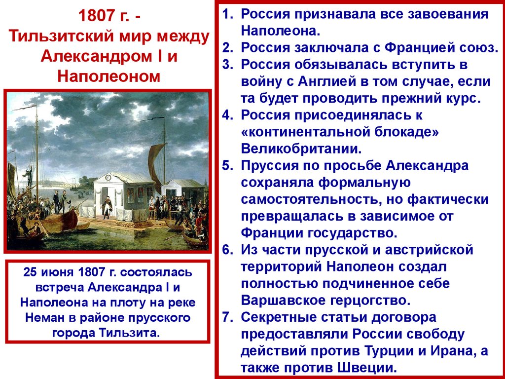 Наполеон союз с россией. В 1807 Г. Россия и Франция заключили. Договор между Францией и Россией 1807.