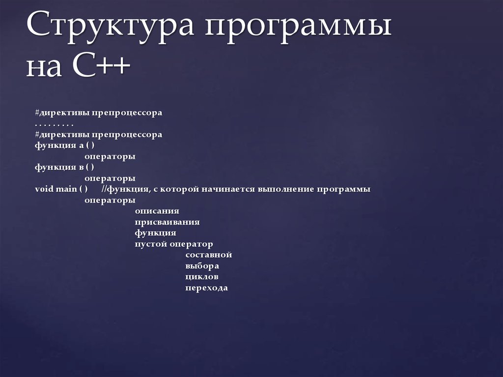 Принципы языка c. Структура консольного приложения с++. Структура программы функции с++. Структура консольного приложения на языке с#?. Структура программы программа с++.