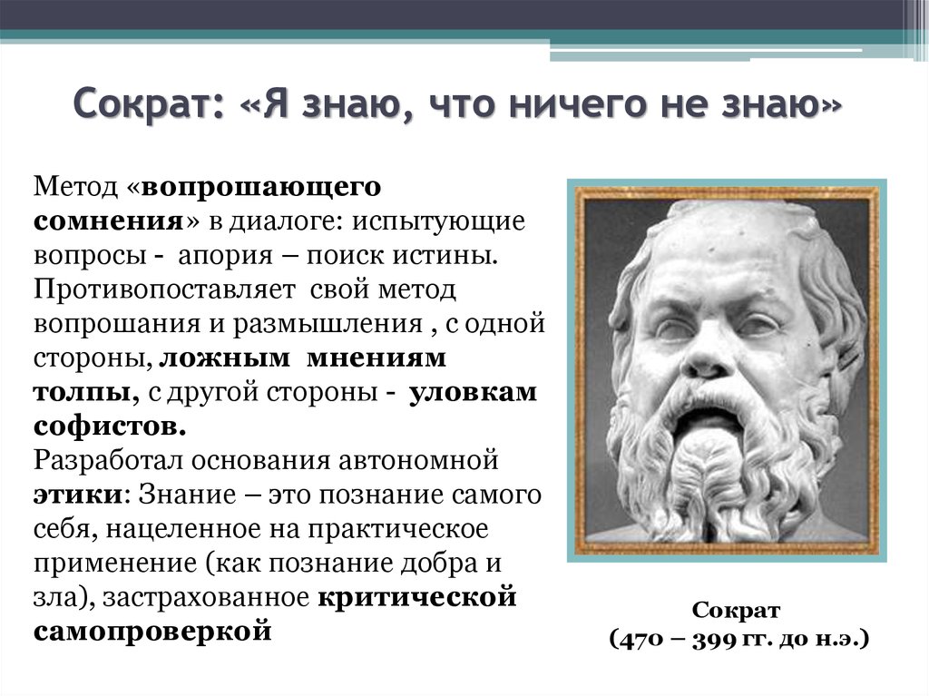 Что значит утвержденный человек. Сократ я знаю что ничего не знаю. Сеократ я знаю, чтотничего не знаю.. Учение Сократа. Философия Сократа.