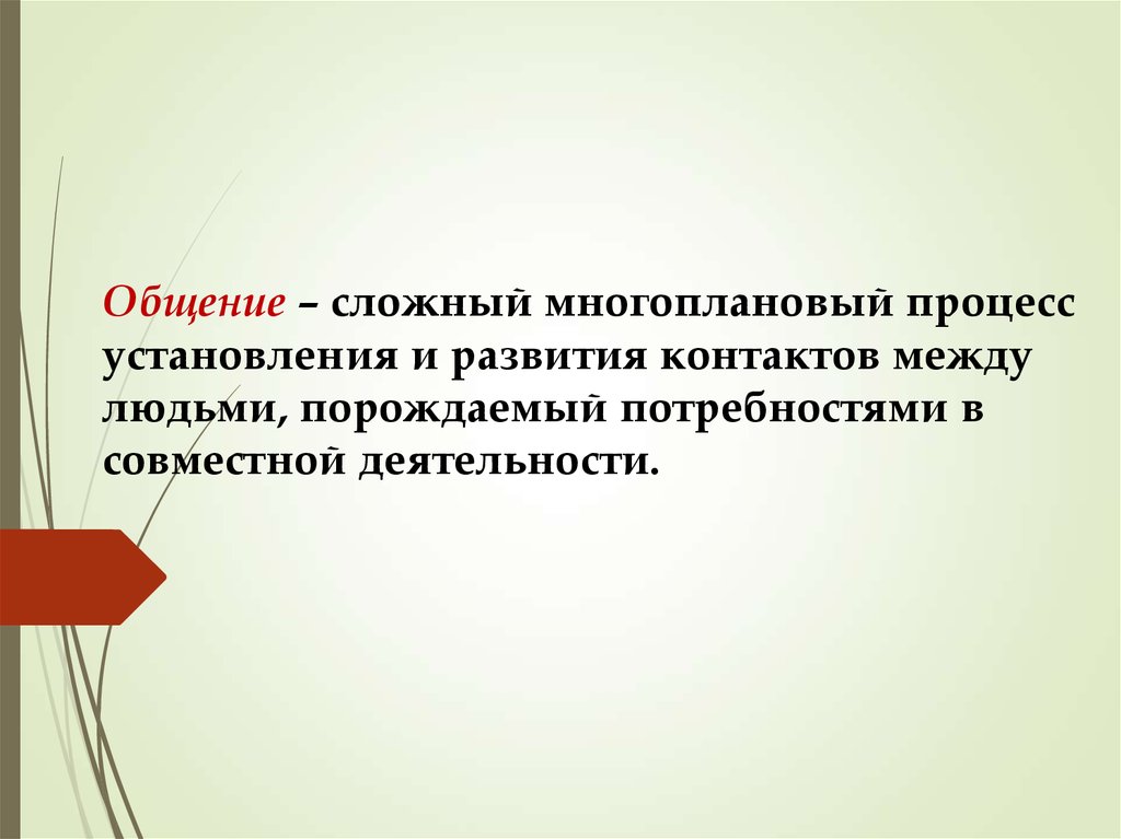 Общение это процесс установления и развития контактов