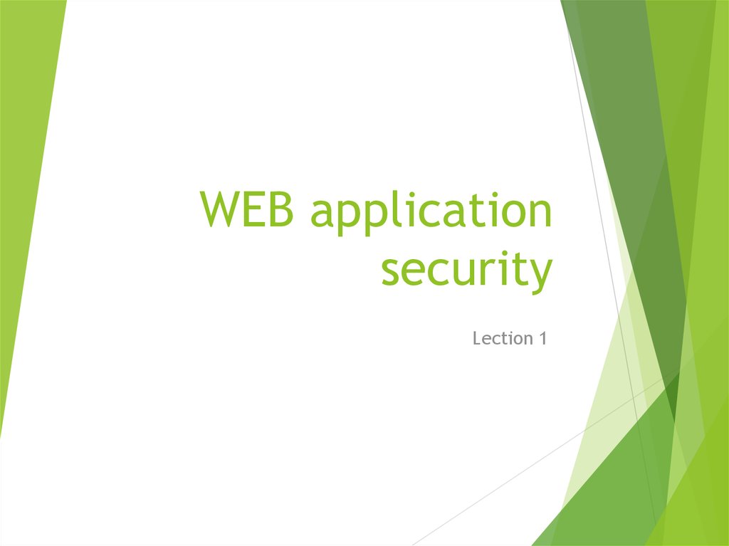 WEB application security