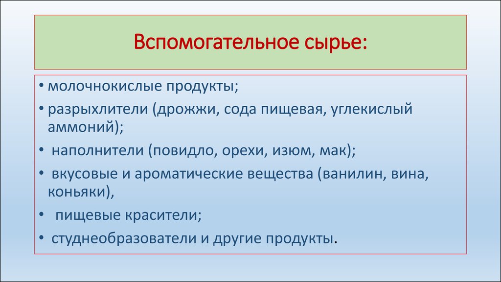 Дать определение сырья