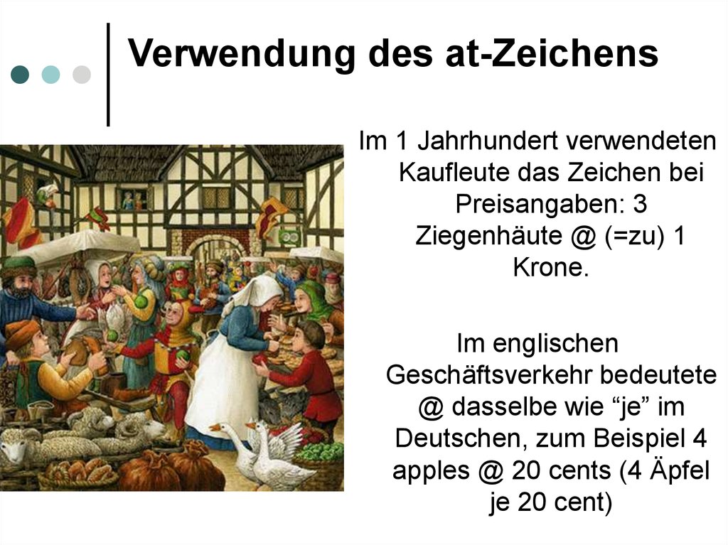 Verwendung des at-Zeichens