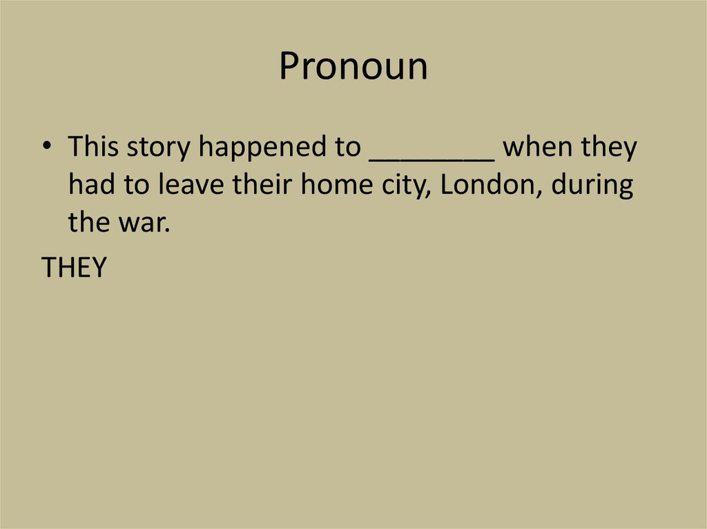 Pronoun