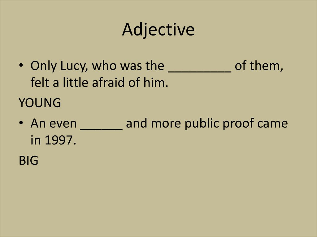 Adjective