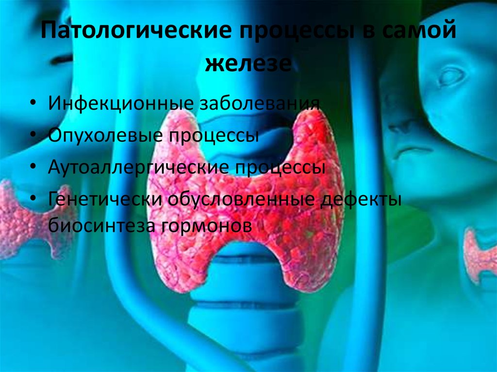 Патологические процессы в самой железе