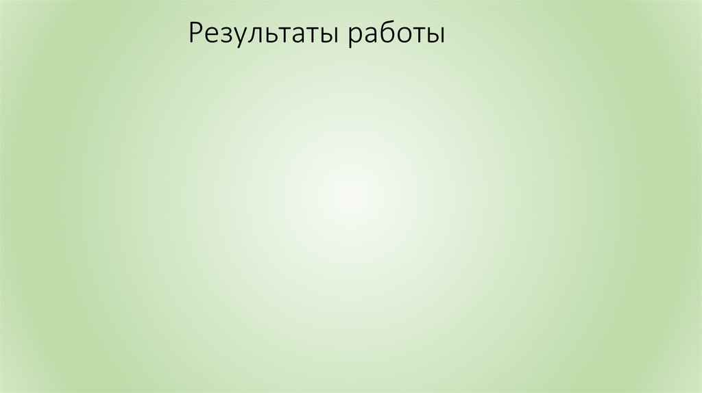 Результаты работы