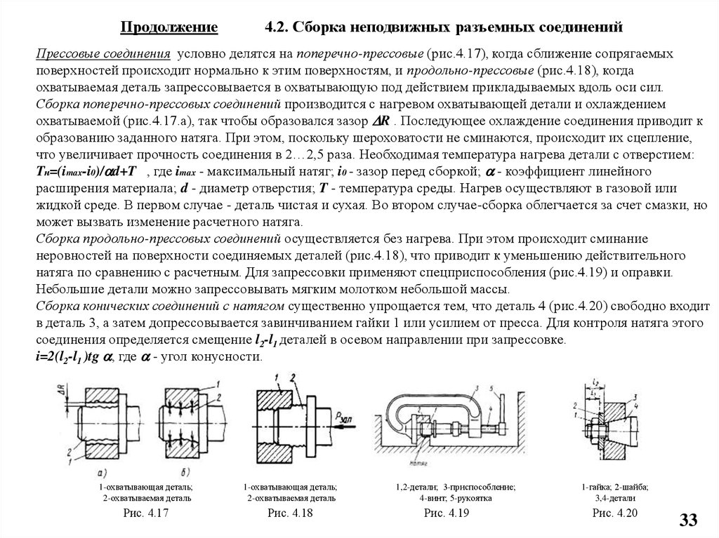 Усилия запрессовки