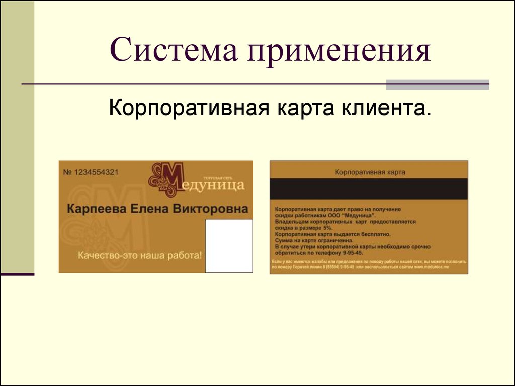 Стили презентаций. Карта корпоративного клиента. Стиль презентации. Корпоративная торговая сеть. Примеры применения корпоративных карт.