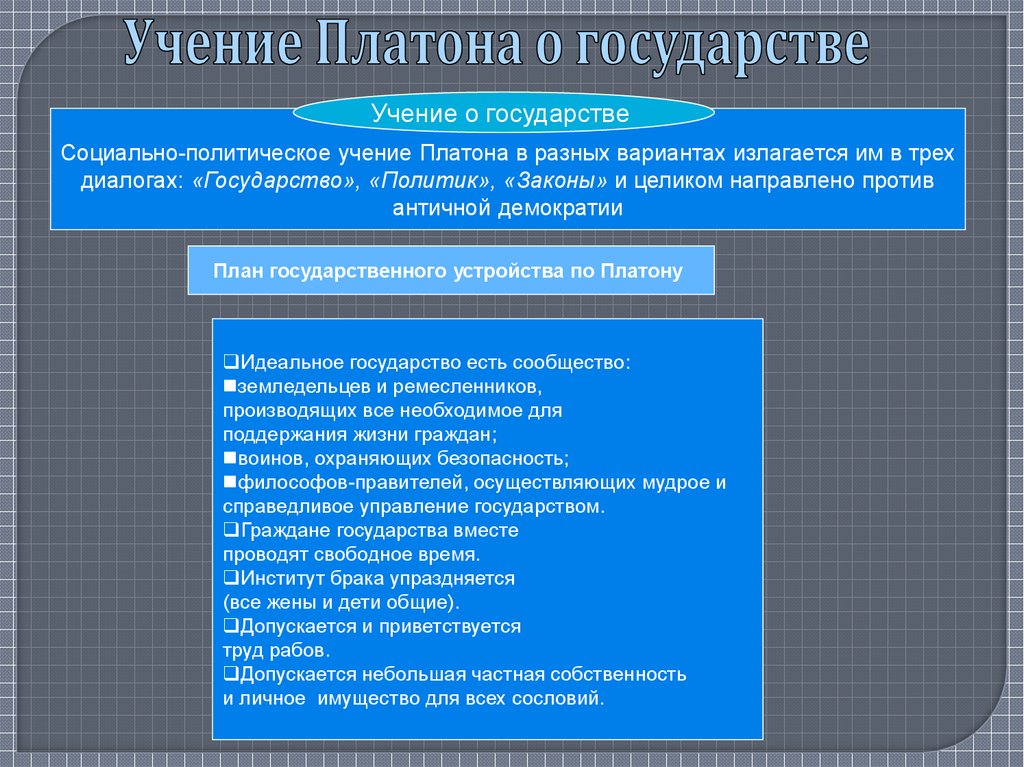 Платон государственное устройство