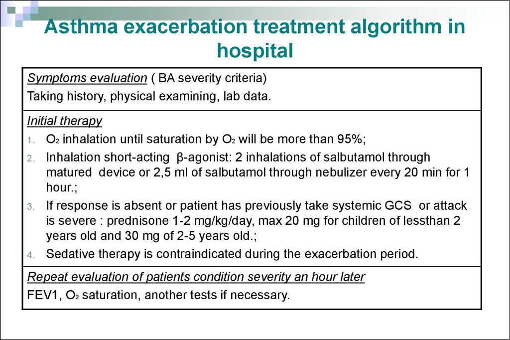 Acute asthma exacerbation treatment