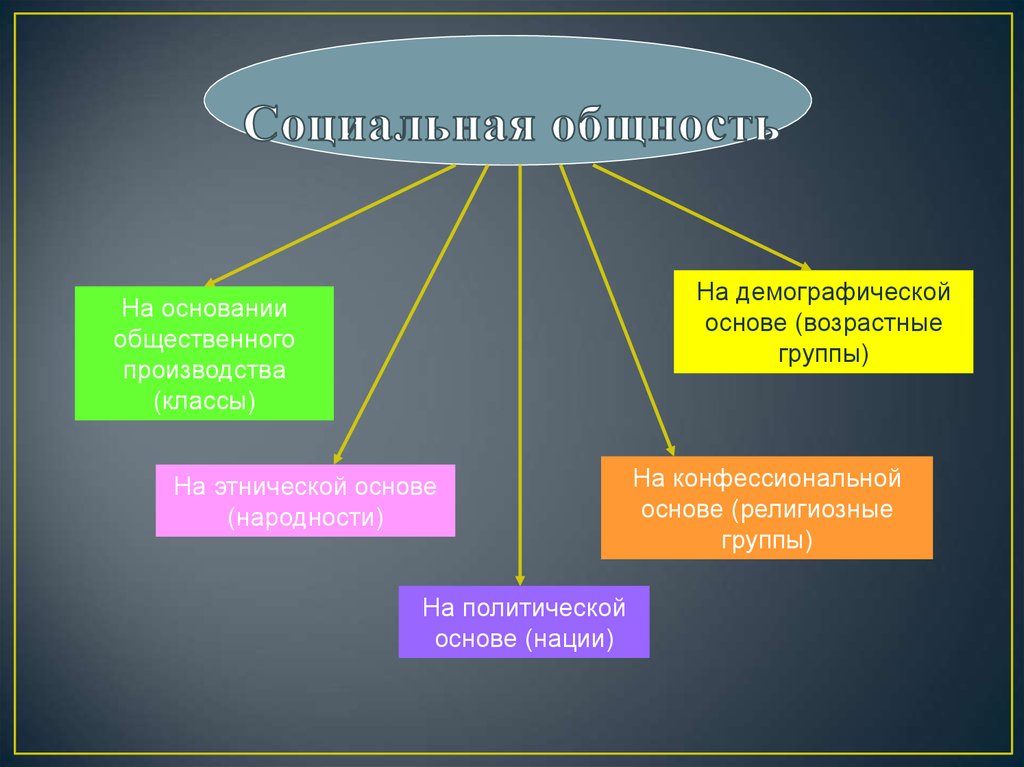 План социальная общность