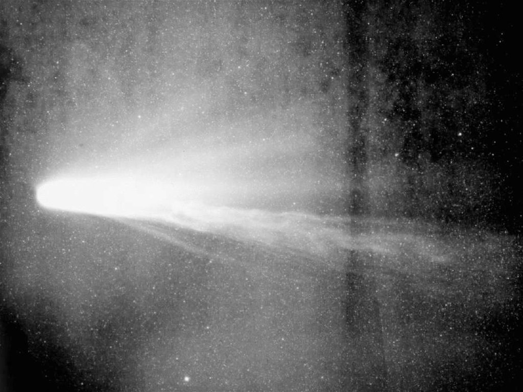 Снимок кометы Галлея