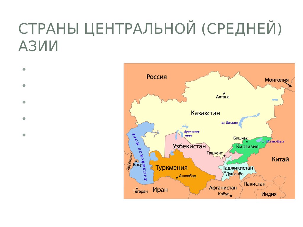 Страны Центральной (Средней) Азии