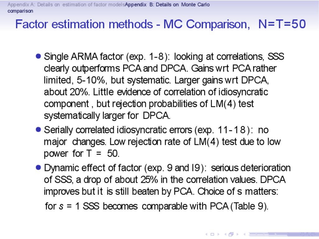 Factor estimation methods - MC Comparison, N=T=50