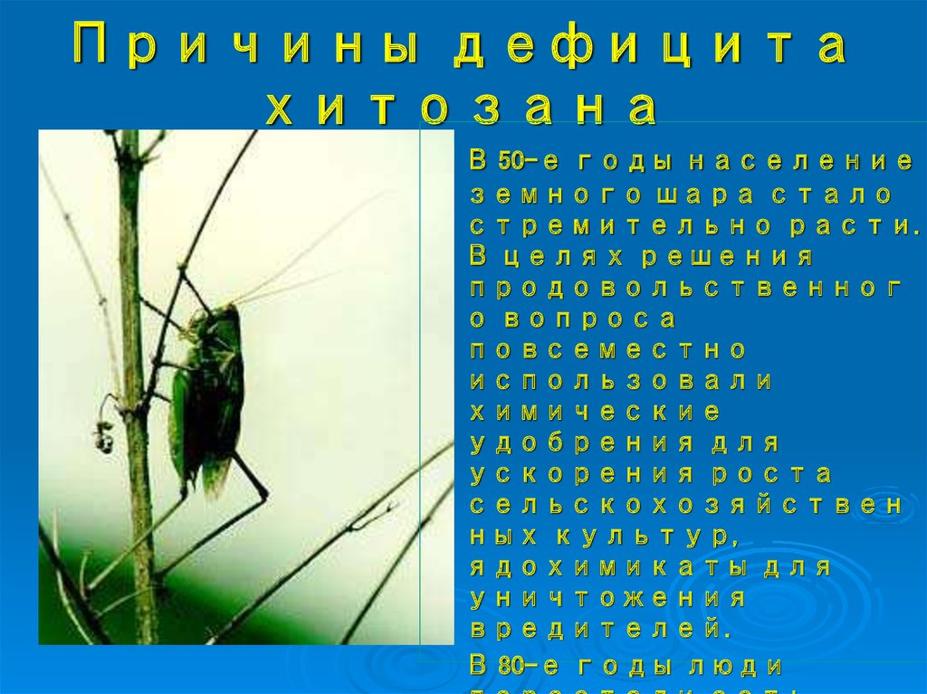 Причины дефицита хитозана