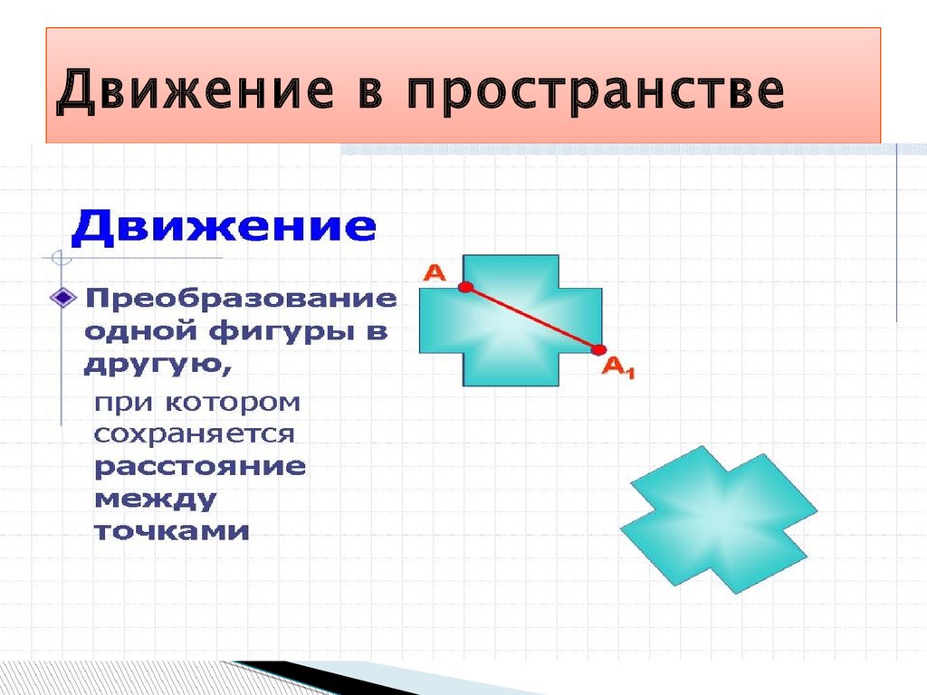 Преобразование фигур. Преобразование пространства. Преобразование одной фигуры в другую. Преобразование фигур движение.