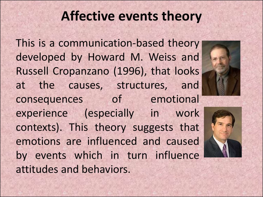 Affective events theory