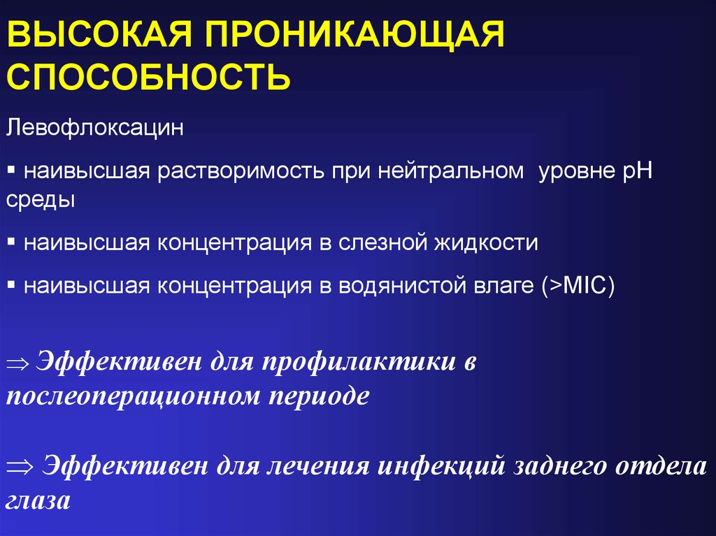 Способность жидкости. Проникающая способность. Левофлоксацин презентация. Высокая проникающая способность. Левофлоксацин профилактика.