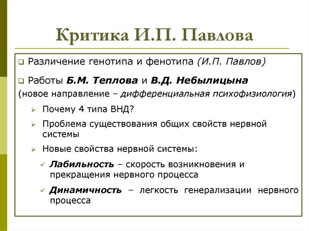 Почему тип. Критика теории и.п. Павлова. Критика теории Павлова. Критика теории и.п. Павлова его последователями.. Критика Павлова кратко.