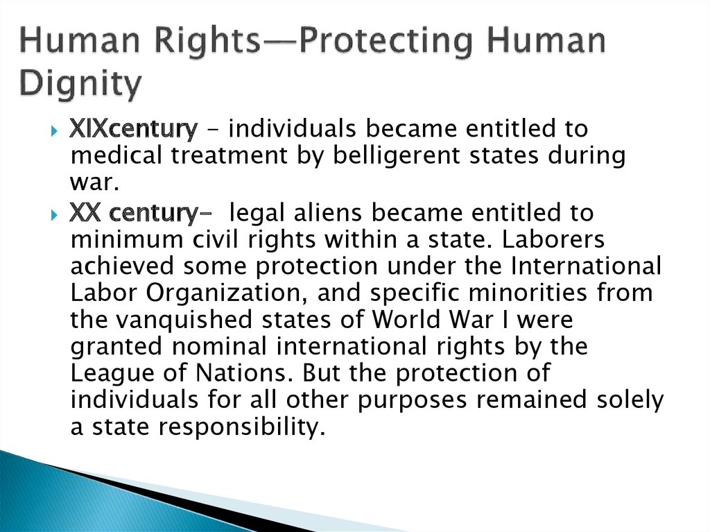 Human Rights—Protecting Human Dignity