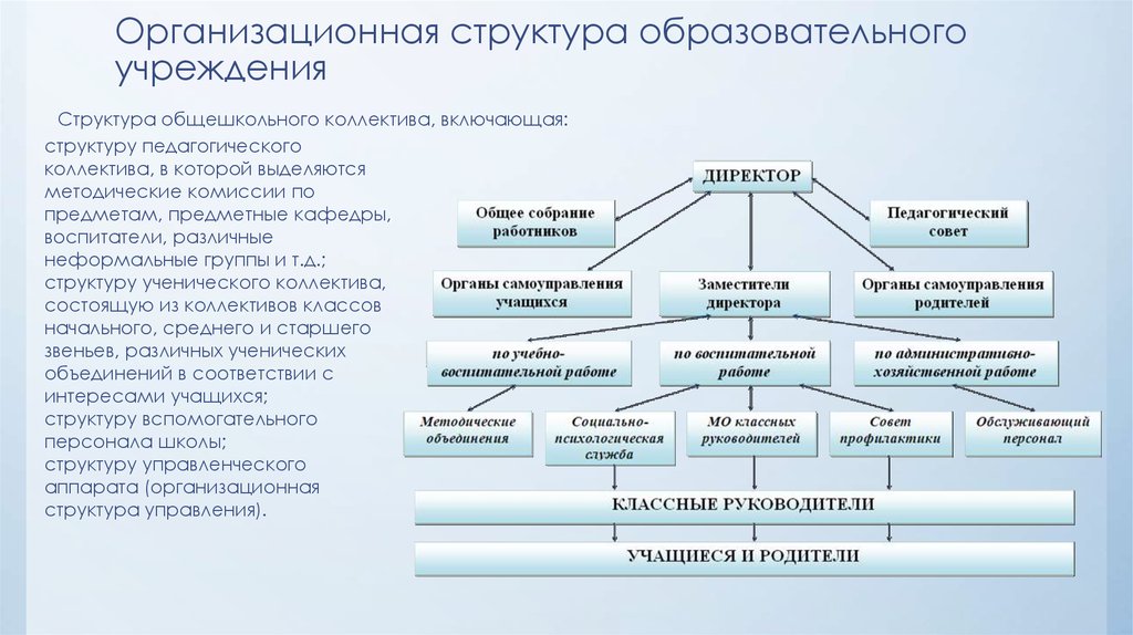 Принципы организации структур. Структурная схема учебного заведения. Организационная структура образовательного учреждения. Схема организационная структура учебного заведения школы. Структура образовательной организации схема.