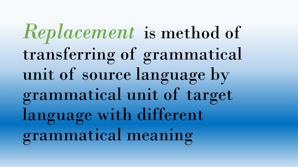 Source language. Grammatical Units. Grammatical Unit meaning.